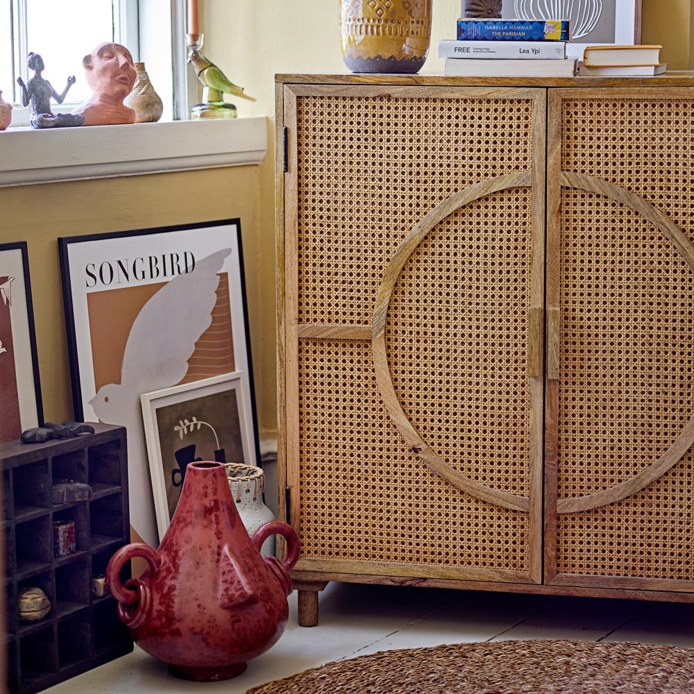 Bloomingville Tarun Deko‑Vase braun aus Steingut – skulpturale Vase für Wohnzimmer