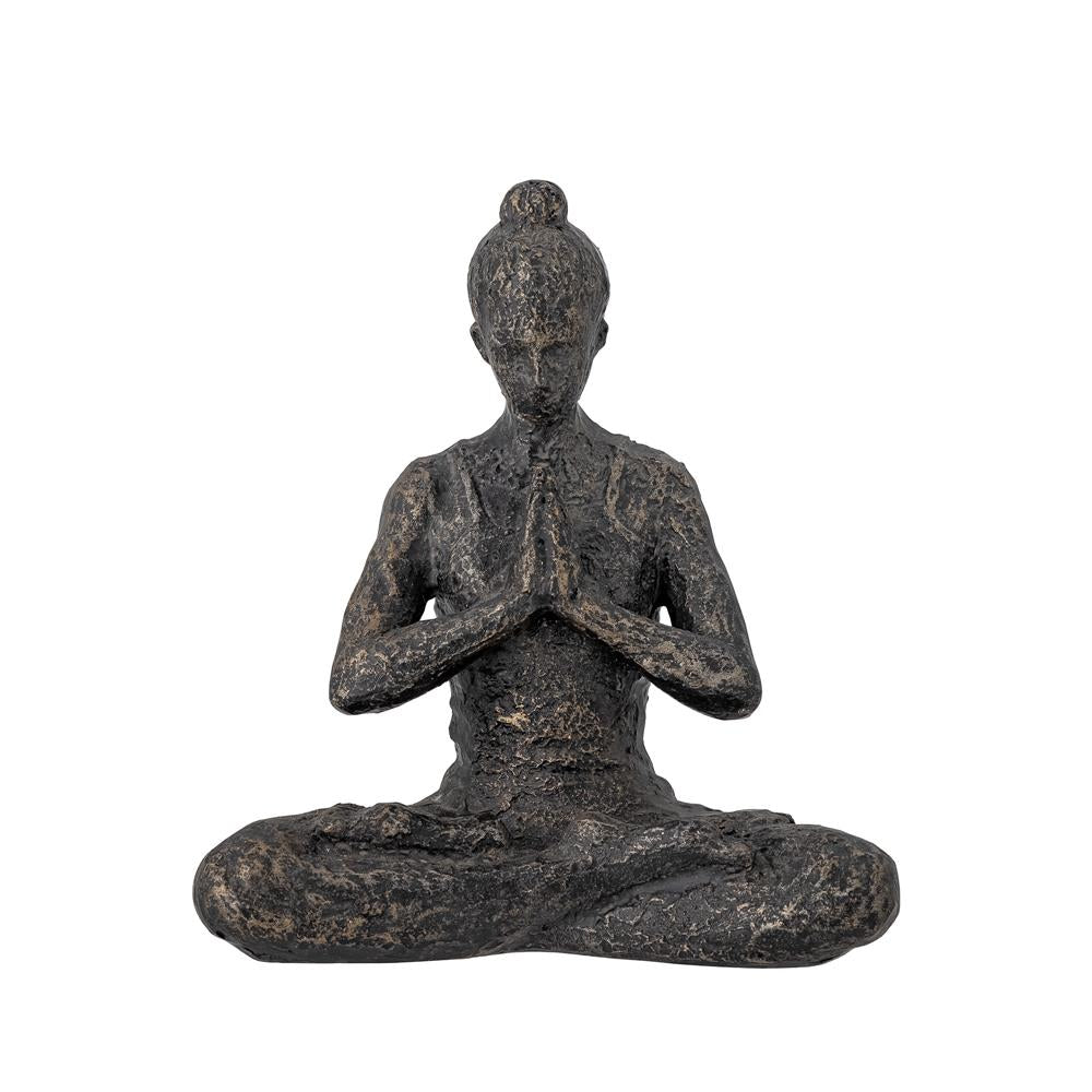 Bloomingville Miiral Deko Statue, in Messingfarbe, aus Harz, L12,5xH13,5xW7 cm