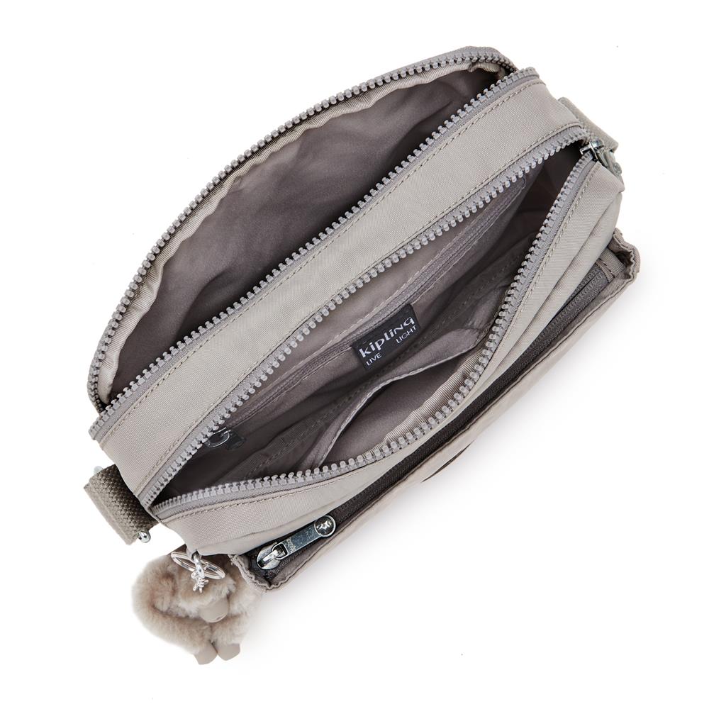 Kipling ABANU M, Mittelgroße Umhängetasche, Grey Gris (grau), 4L, Schultertasche