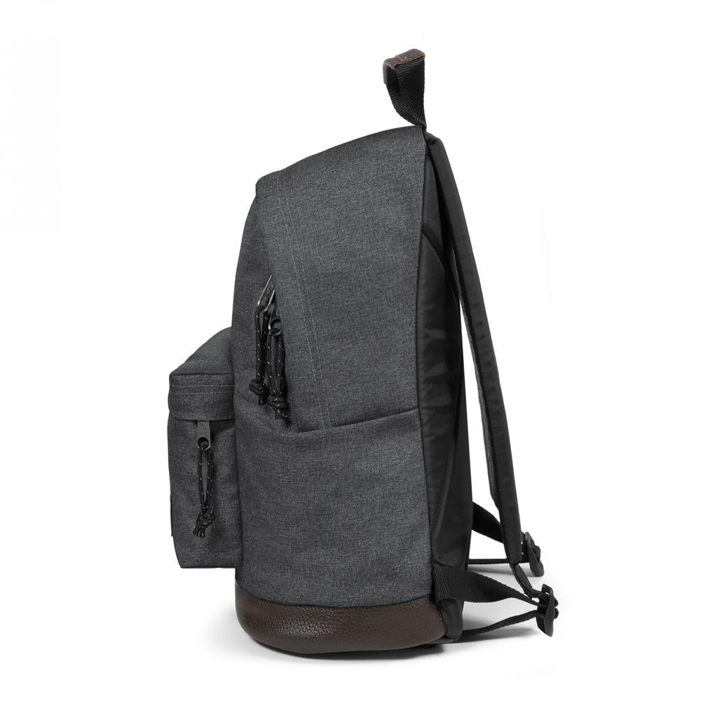 Eastpak WYOMING, Rucksack, Black Denim (grau), 24L, mit Leder-Unterseite