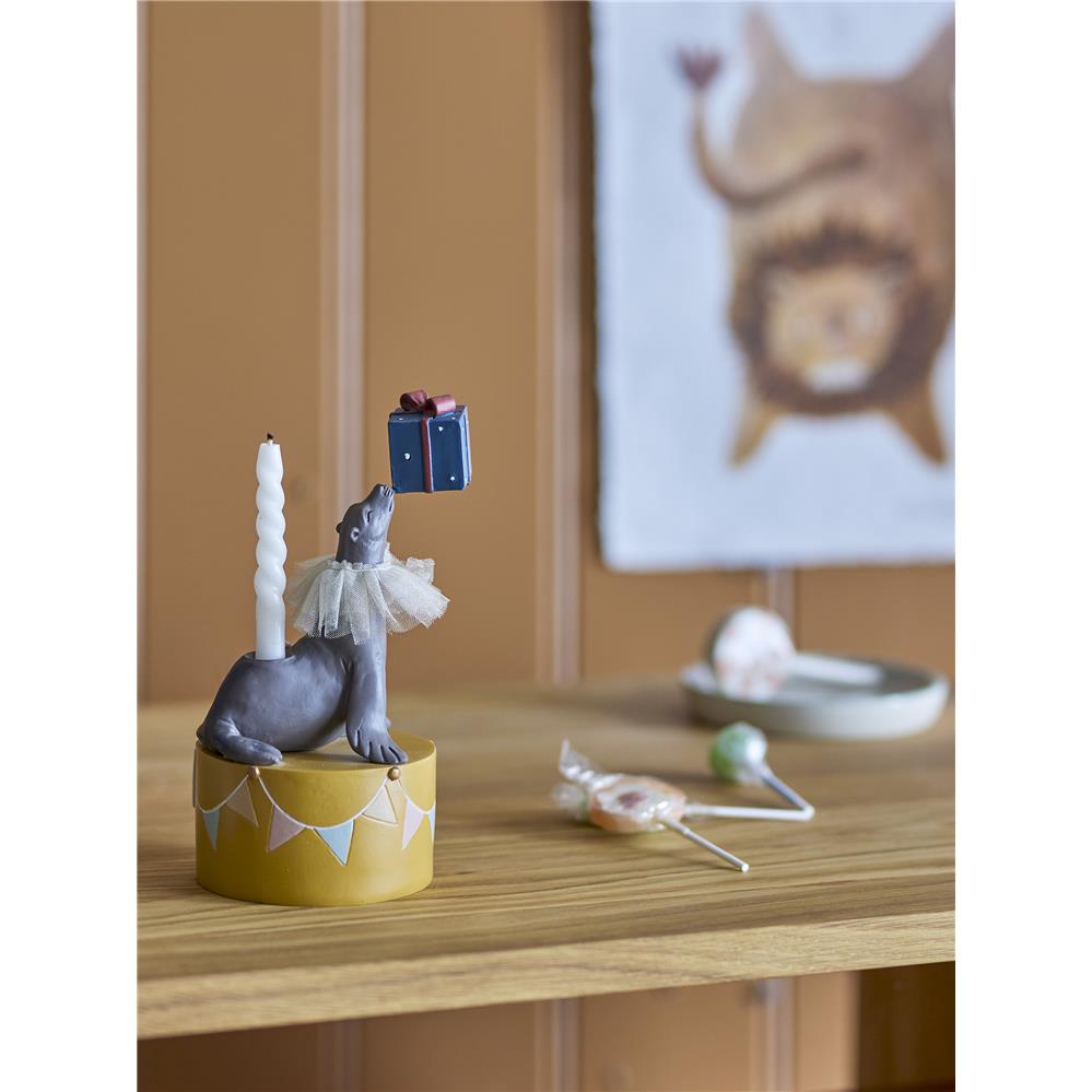 Bloomingville MINI Flor Kerzenständer, Zirkus, Seelöwe, Geburtstagsdekoration für Kindergeburtstag