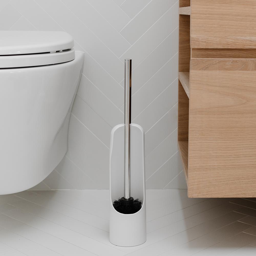 Umbra Touch Toilettenbürstenhalter, WC-Garnitur, WC-Bürste mit Halter, in Weiß