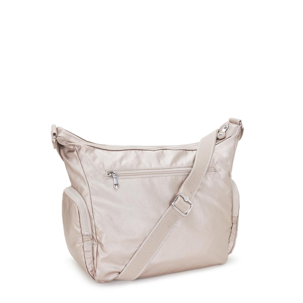 Kipling GABBIE Mittelgroße Schultertasche Metallic Glow leicht wasserabweisend