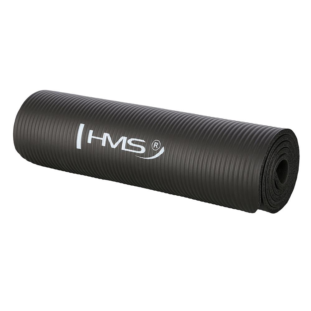 Yogamatte 183 x 61 x 1,5 cm Fitnessmatte Schwarz Gymnastikmatte rutschfest | HMS YM04