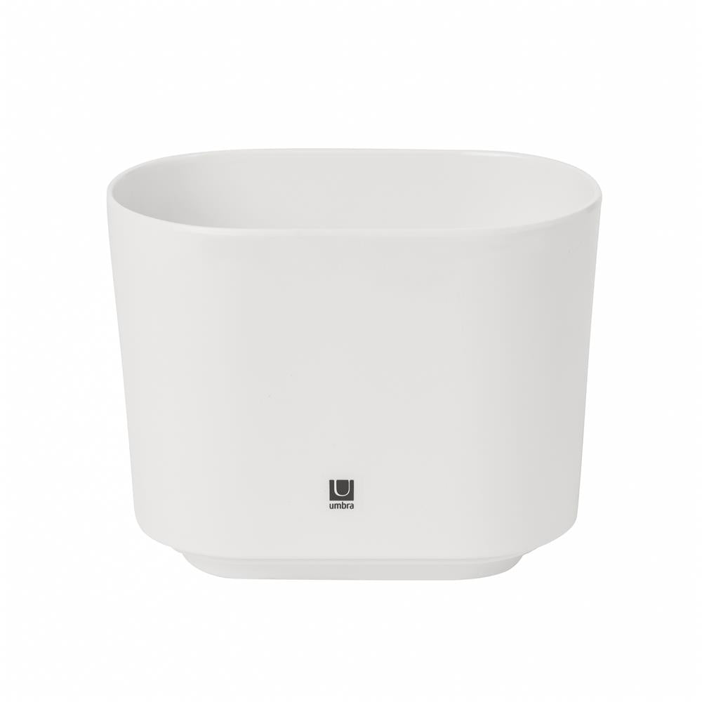 Umbra Step Zahnputzbecher Weiß Zahnbürstenhalter und Becher für Make-Up Accessoires mit drei Fächern