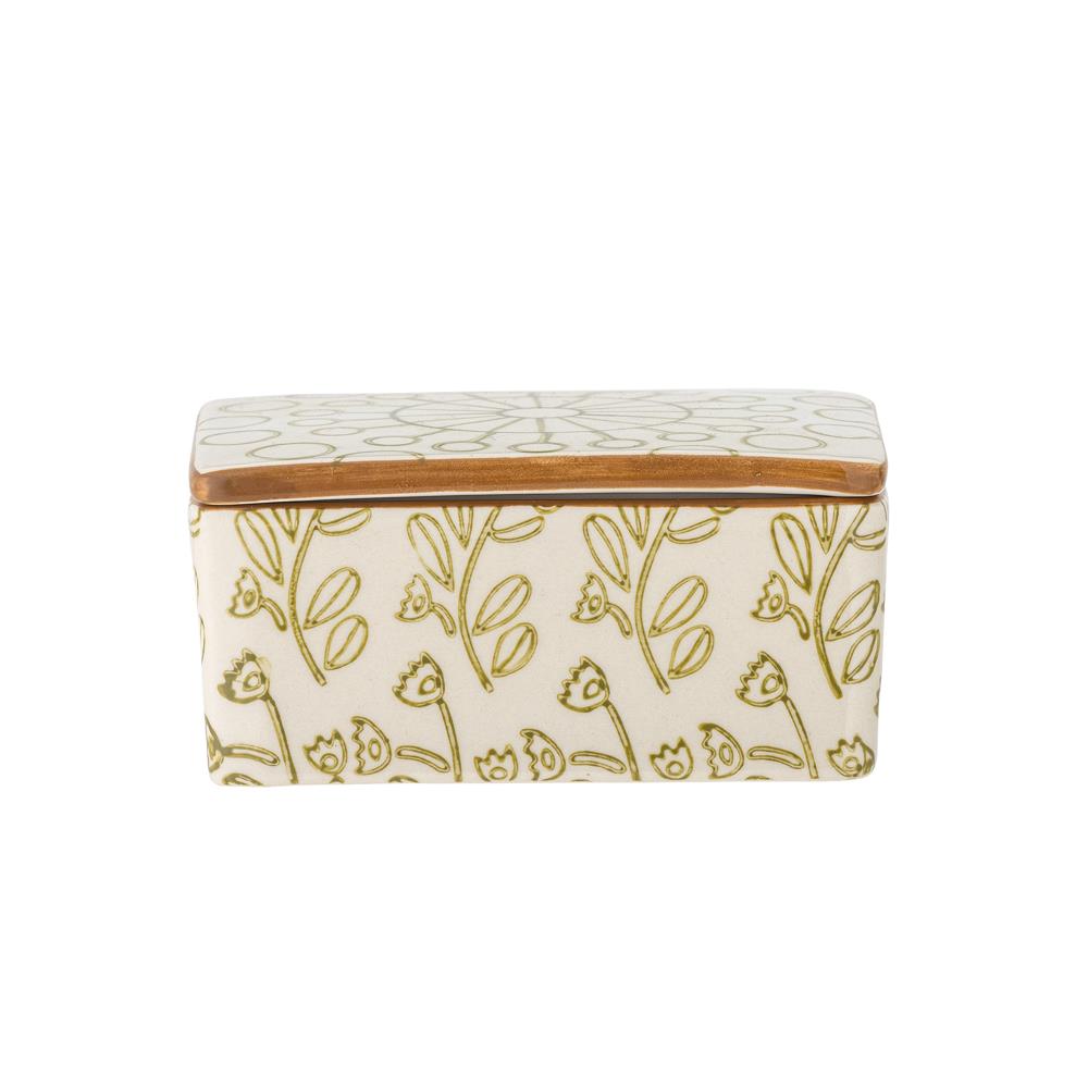 Bloomingville Maple Butterdose grün Steingut L12,5xH6 cm