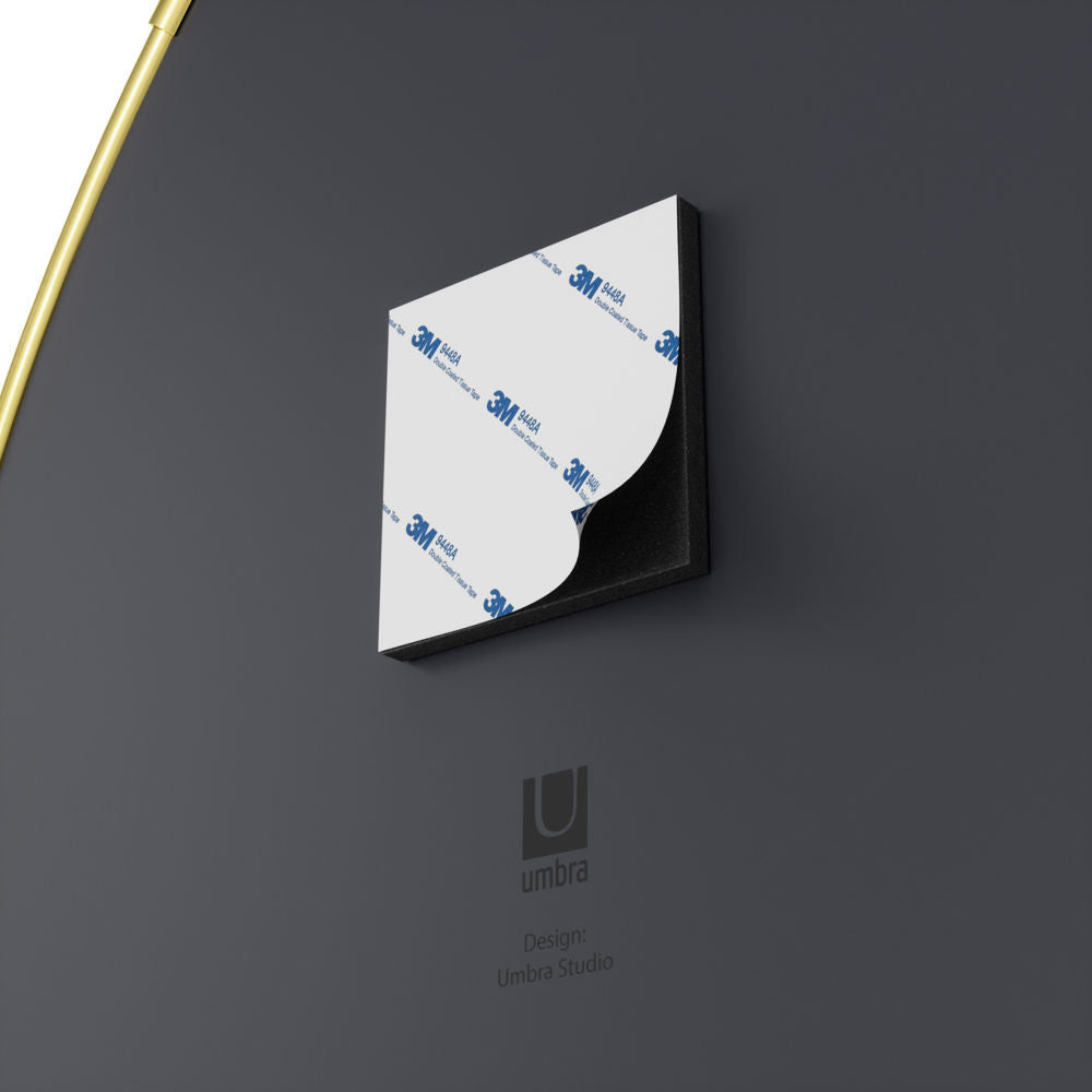 Umbra Hubba Pebble Wandspiegel 3er Set, Spiegel mit Goldrahmen in organischer Form