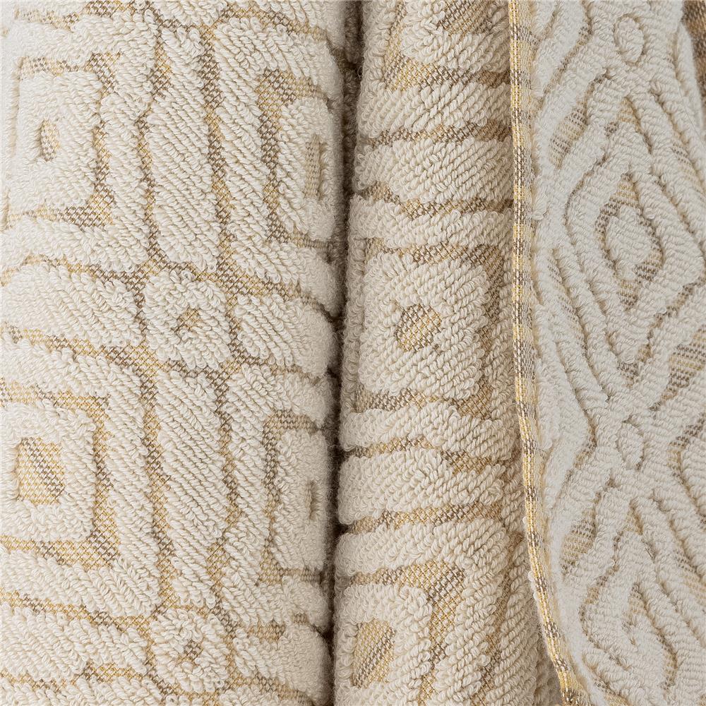 Bloomingville Malou Handtuch – Naturfarbenes Baumwollhandtuch mit Kontrastkante, 100x50 cm