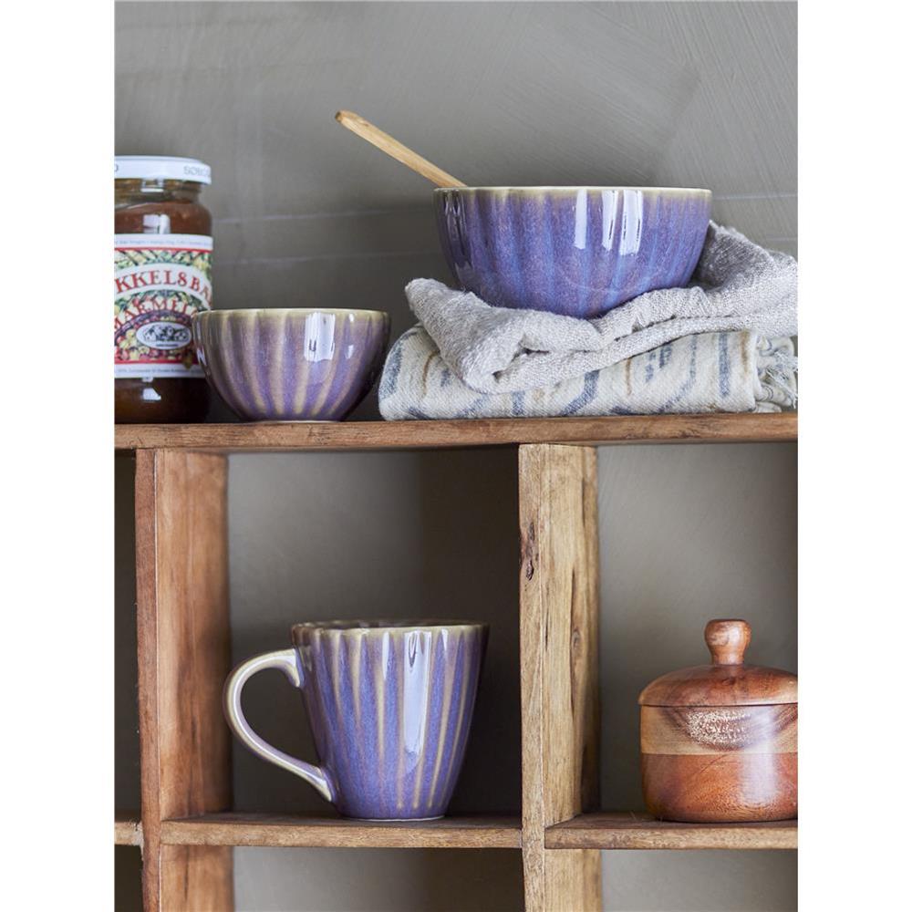 Bloomingville Latina Becher, Violett, Steingut, 220 ml, Tasse, dänisches Design