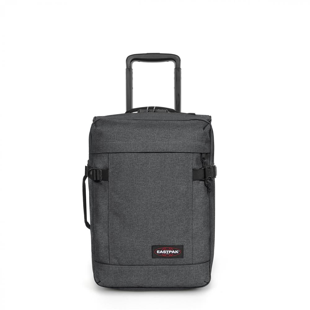 Eastpak TRANVERZ XXS, Kleiner Reisetrolley, Black Denim (grau), 25L, Rollkoffer mit 2 Rädern und TSA-Schloss
