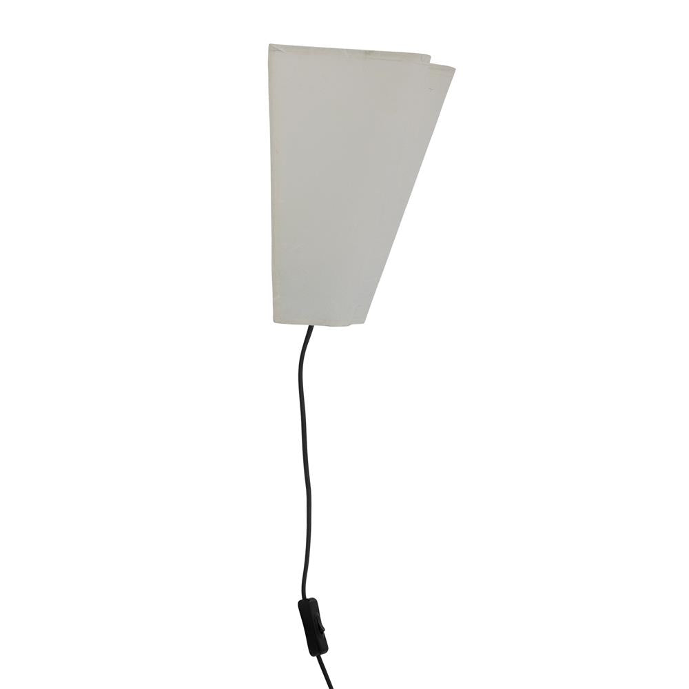 Bloomingville Janese Wandleuchte aus Papier in Weiß – moderne Wandlampe fürs Wohnzimmer