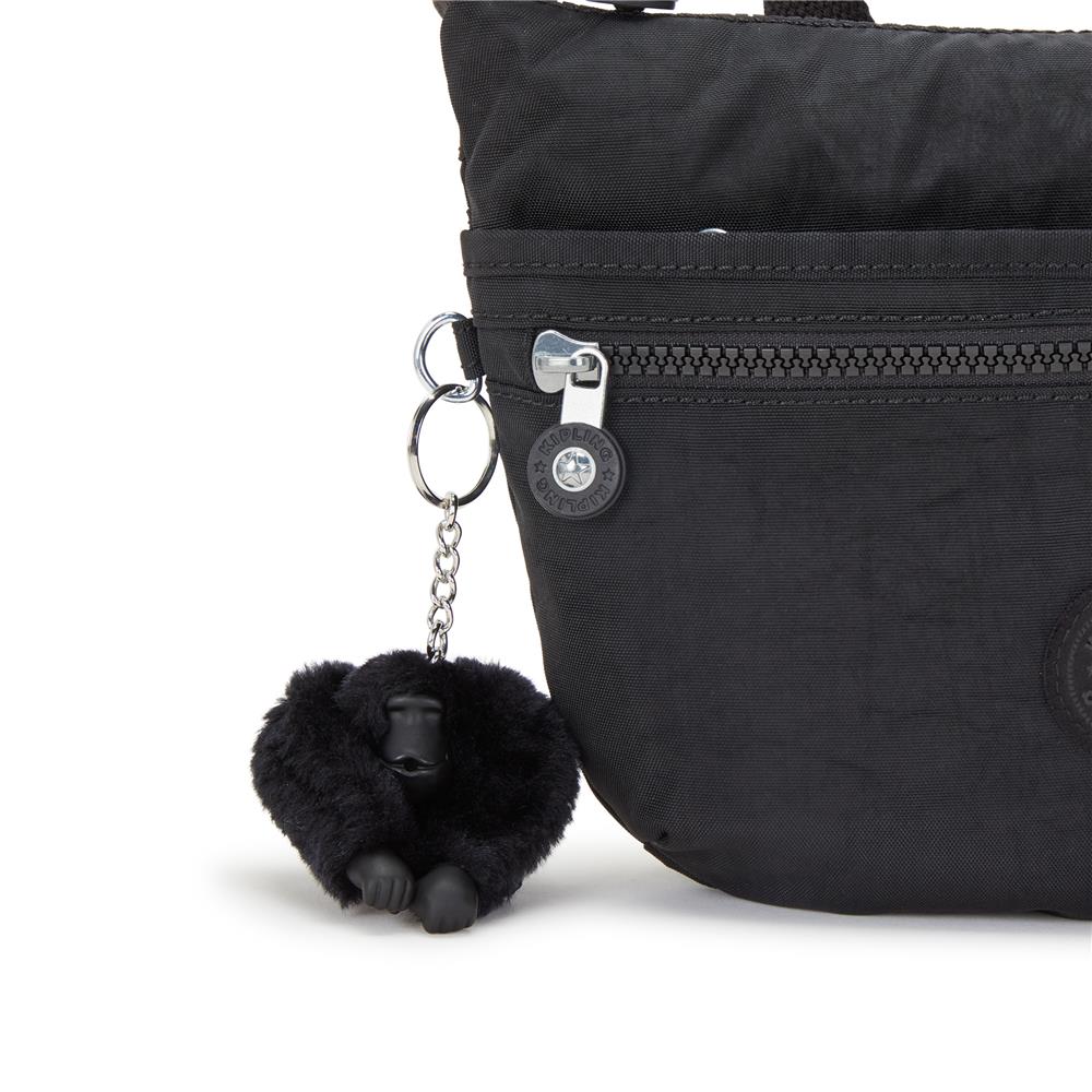 Kipling ARTO S, Kleine Umhängetasche, Black Noir (schwarz), Schultertasche mit Reißverschluss