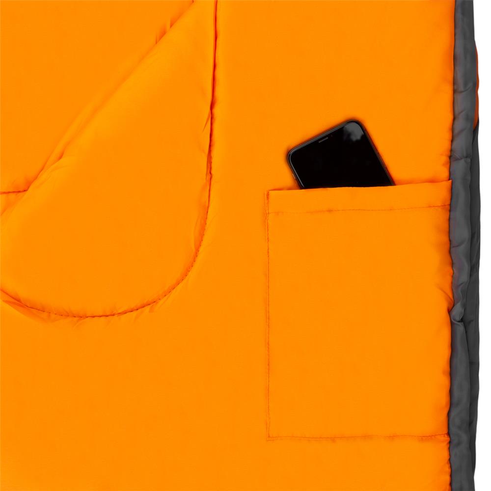 NILS CAMP Schlafsack Größe L Grau-Orange - Mumienschlafsack für Outdoor, Trekking & Camping