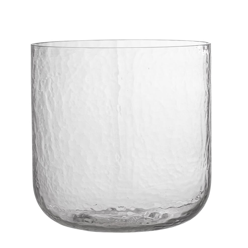 Bloomingville Didda Vase, aus klarem Glas, 21x21,5 cm, dänisches Design