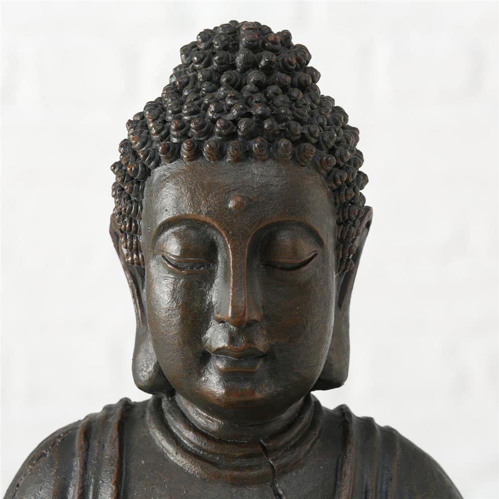 BOLTZE Figur Buddha Kunststoff Braun H50 cm Outdoor