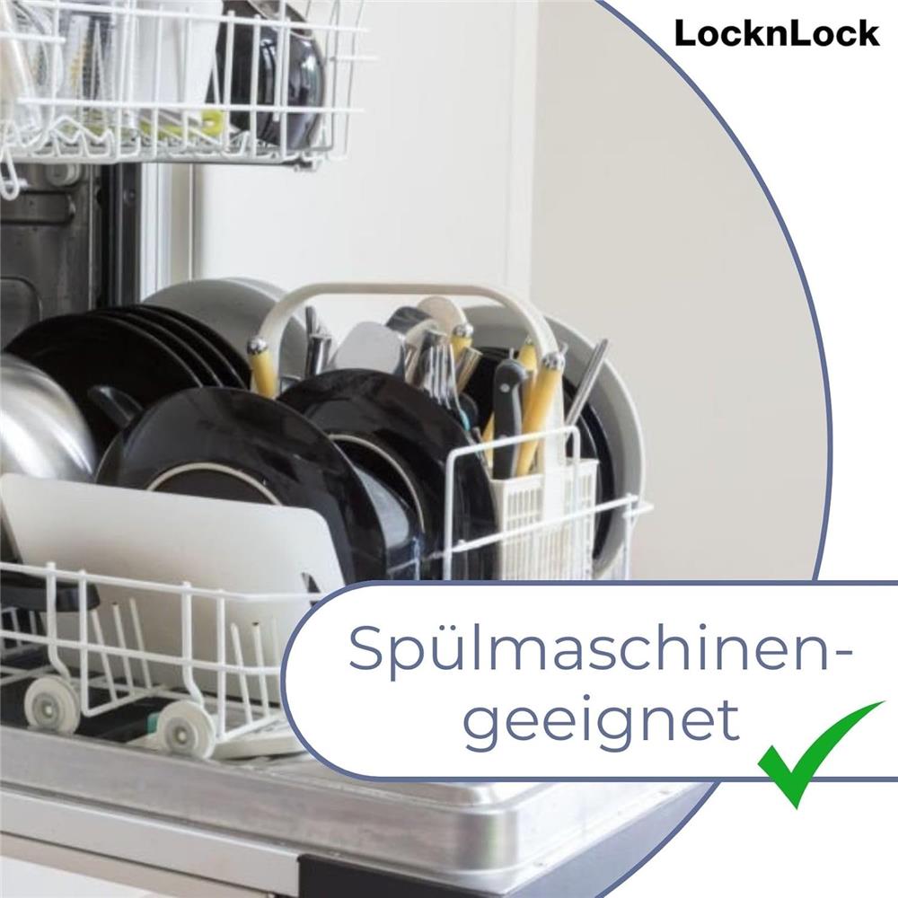 LocknLock PP Classic Vorratsdose 4,8 L mit Griff & Ablaufgitter, BPA-frei