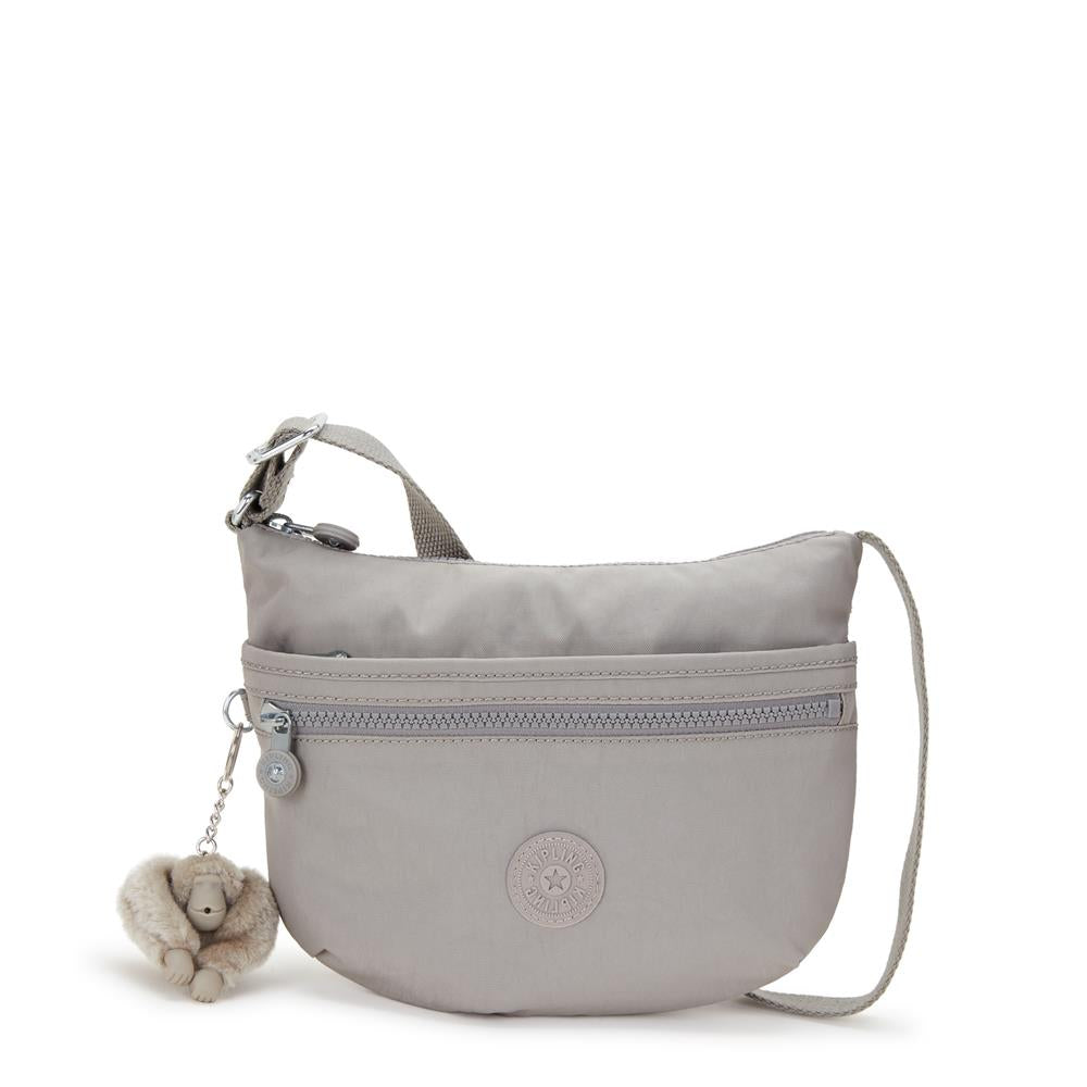 Kipling ARTO S, Kleine Umhängetasche, Grey Gris (grau), Schultertasche mit Reißverschluss