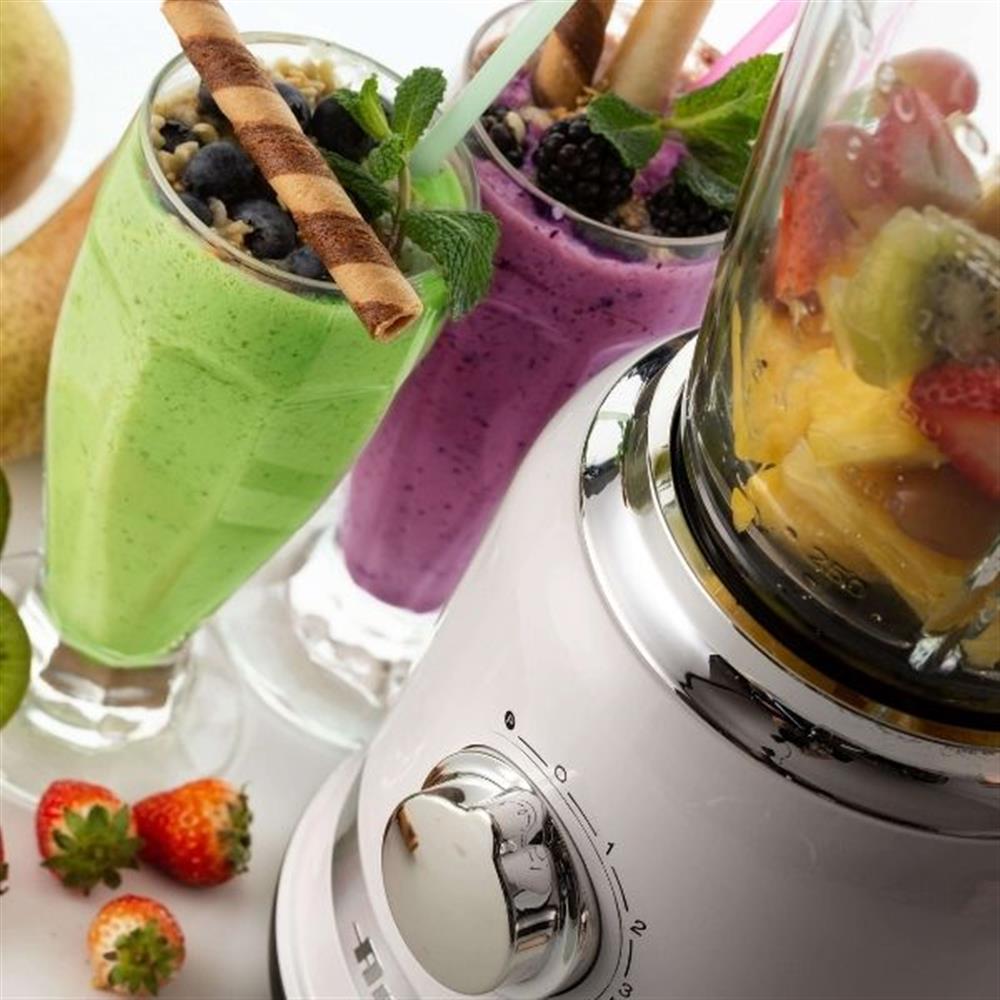 Ariete Moderna Standmixer, Weiß, Glasbehälter 1,5L, Smoothie Maker, Modernes Design