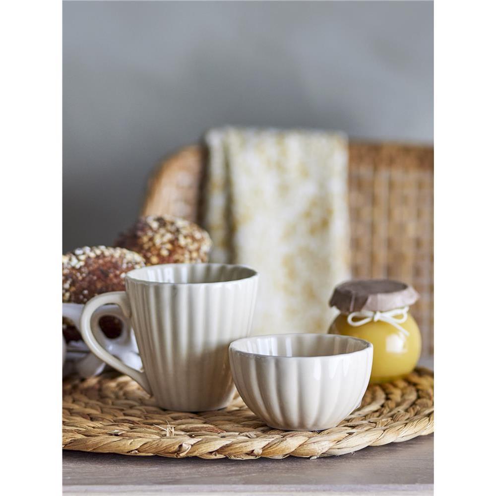 Bloomingville Latina Becher, Natur, Steingut, 220 ml, Tasse, dänisches Design