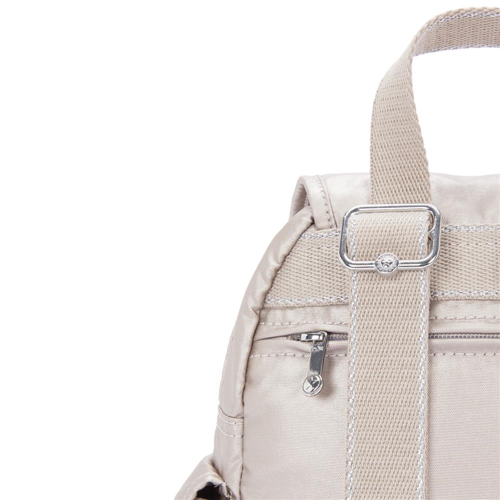 Kipling CITY PACK MINI, Extra kleiner Rucksack, Metallic Glow (beige), 9L, Kompakt & Stylisch