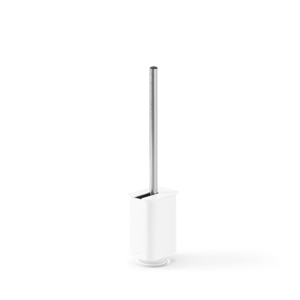 Umbra Flex Toilettenbürste mit Halterung zum Kleben für Wand- und Bodenanbringung in Weiß