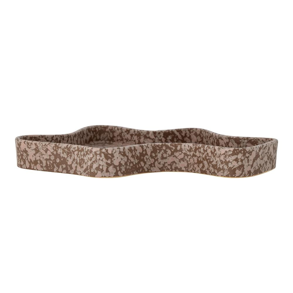 Bloomingville Lakey Tablett, Braun, Steingut L29xH3xW22 cm