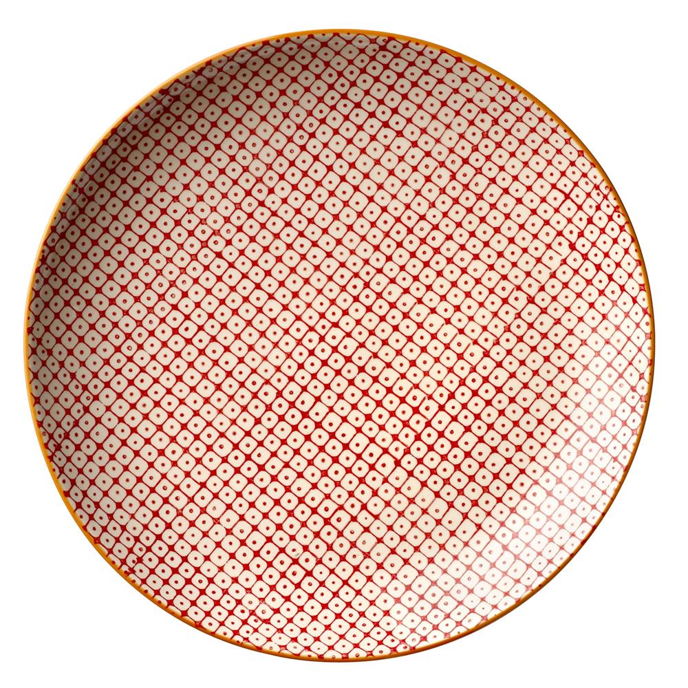 Bloomingville Carla Teller, 3er Set, Bunt, 25cm, Steingut, dänisches Design