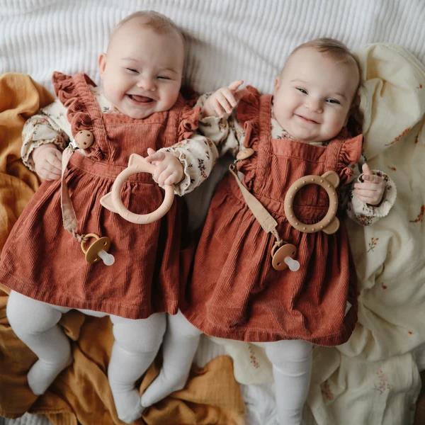 Mushie Beißring Katze, Stone, aus Silikon, BPA-frei