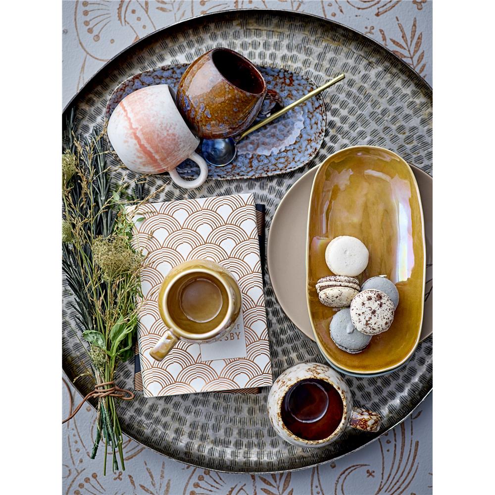 Bloomingville Tasse Paula, 275 ml, braun/natur, Steingut, dänisches Design