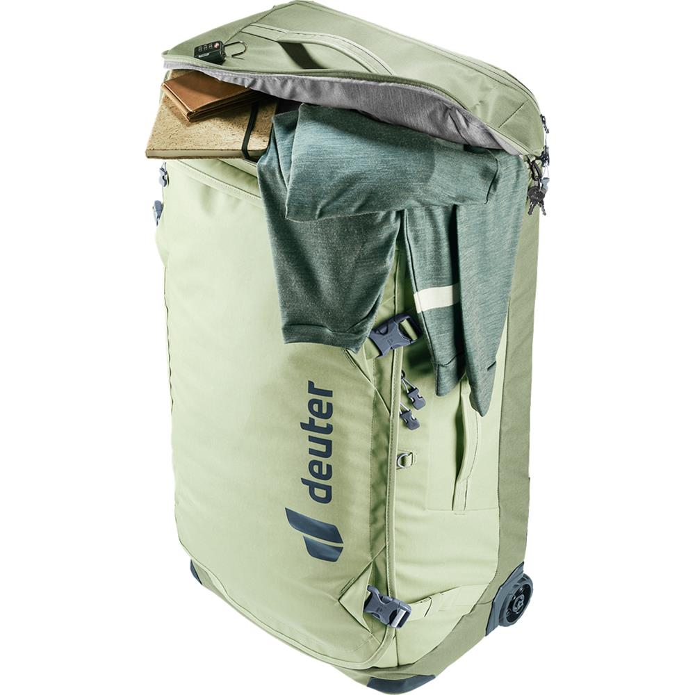 deuter Duffel Pro Movo 90, Reisetrolley, mineral-grove (grün), Rollkoffer mit 2 Rädern