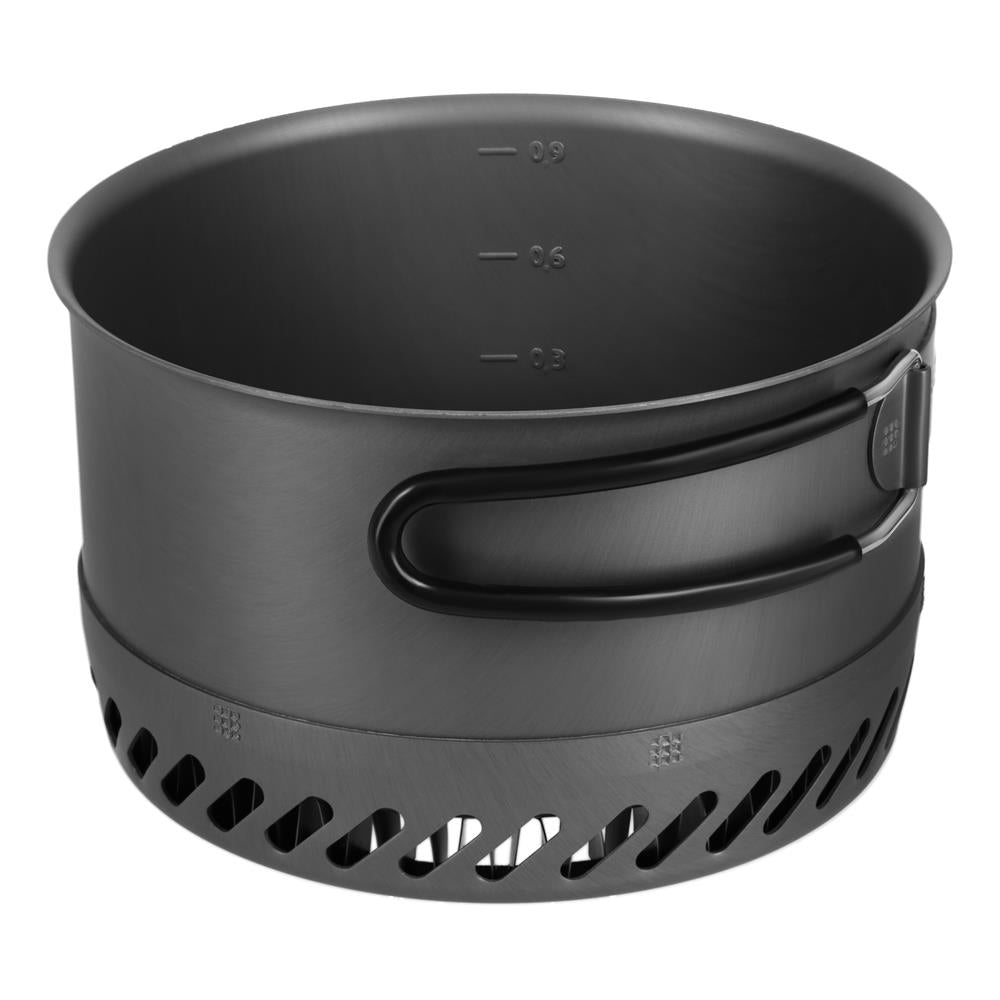 NILS CAMP Camping Kochtopf 1L aus Aluminium - leichter Trekking Topf mit Wärmetauscher & Deckel