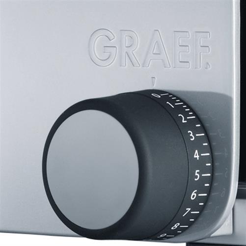GRAEF Vivo V20 Allesschneider mit Glasbodenplatte Edelstahl Wellenschliffmesser Kindersicherung
