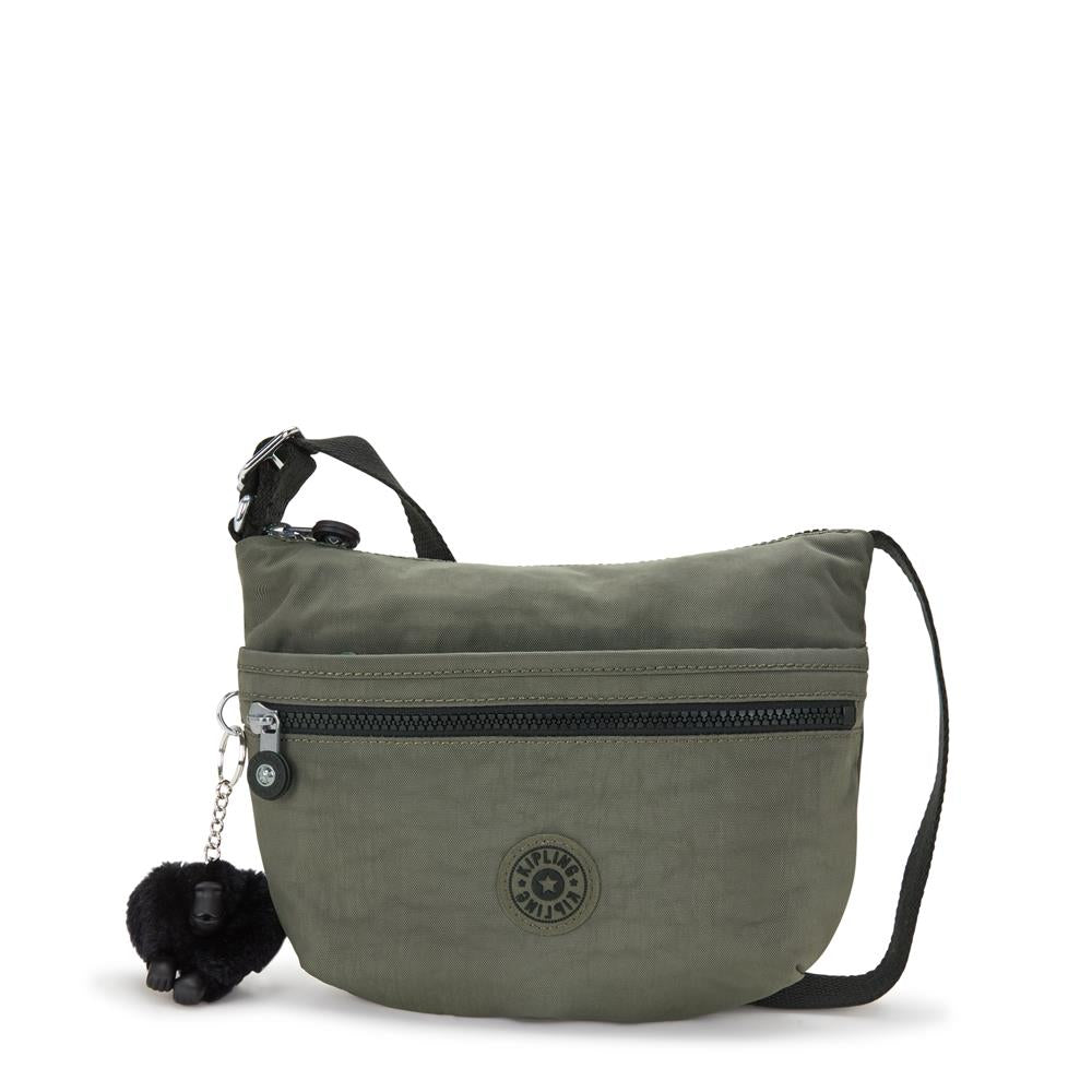 Kipling ARTO S, Kleine Umhängetasche, Green Moss (grün), Schultertasche mit Reißverschluss