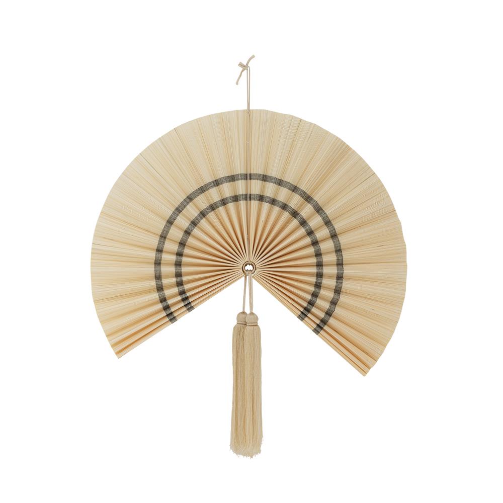 Bloomingville Jaime Wanddekoration aus Bambus in Natur – dekorative Wanddeko, L75xH70 cm