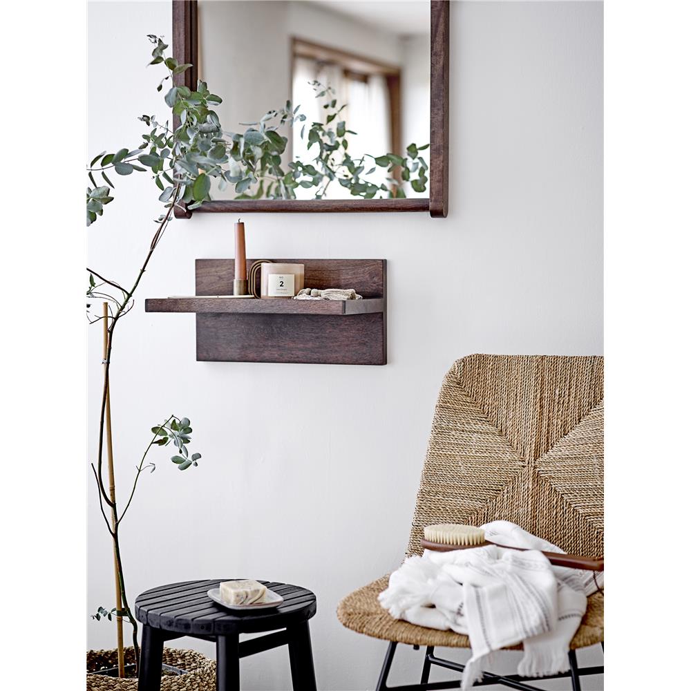 Bloomingville Bilbo Hocker, Schwarz, aus Bambus, skandinavischer Look