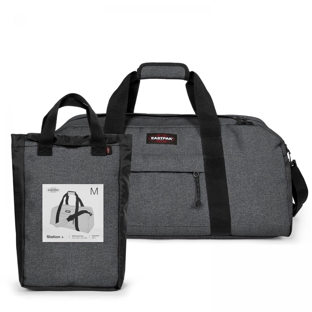 Eastpak STATION +, Reisetasche, Black Denim (grau), 58L
