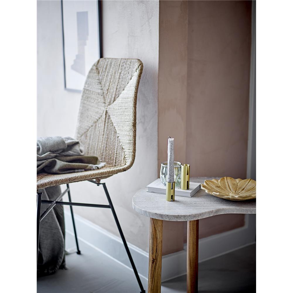 Bloomingville Hatice Kerzenständer, 2er Set, Gold, Metall, schlichter Messinglook