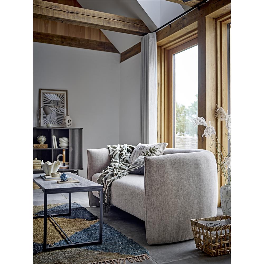 Bloomingville Plier unförmige geschwungene Blumenvase aus Steingut in Naturfarben