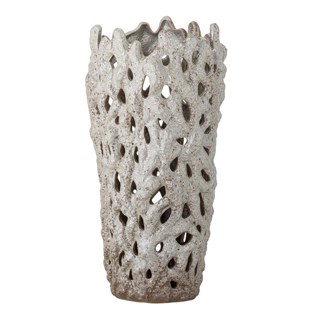 Bloomingville Eunice Deko-Vase Weiß Steingut 22,5x37cm