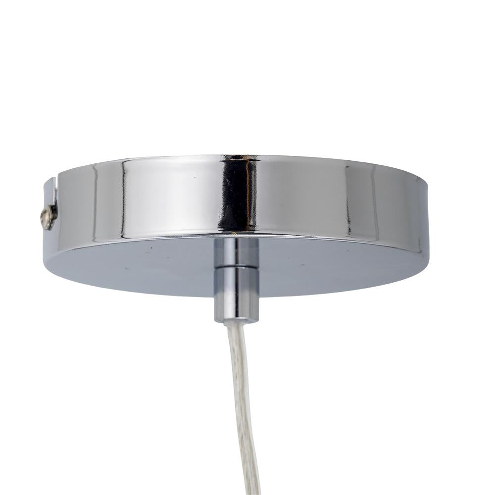 Bloomingville Baele Hängeleuchte, elegante Lampe aus Glas und Eisen, organische Form