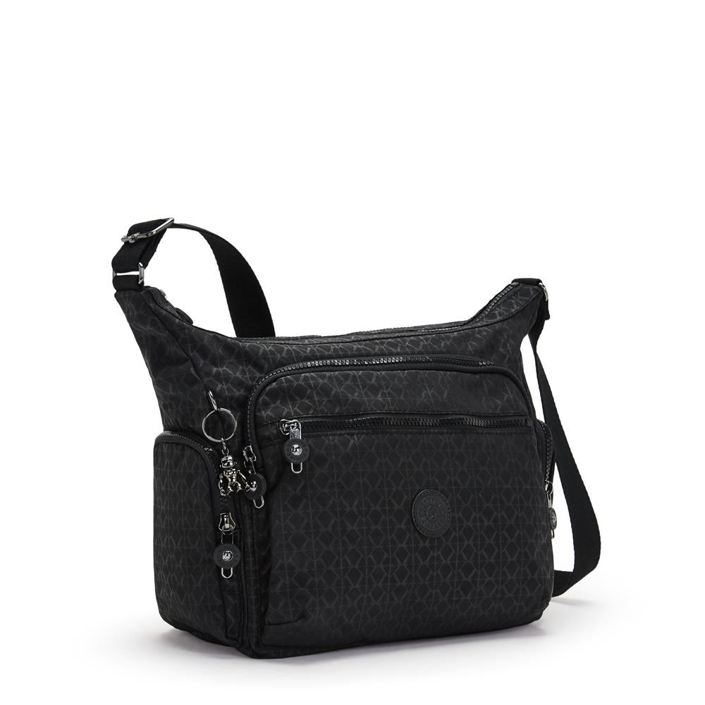 Kipling GABBIE Mittelgroße crossbody Tasche mit verstellbarem Schulterriemen Signature Emb