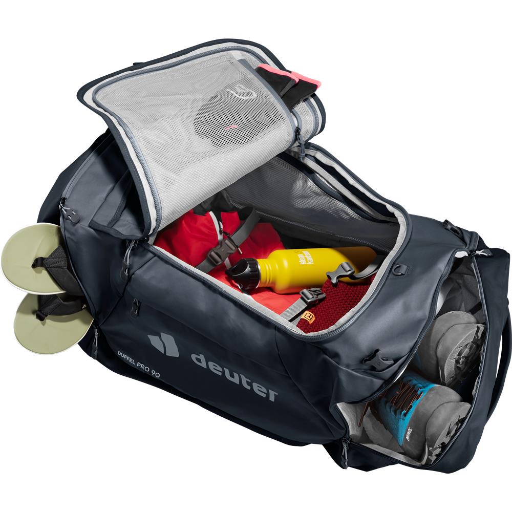 deuter Duffel Pro 90, Reisetasche, black (schwarz), auch als Rucksack tragbar