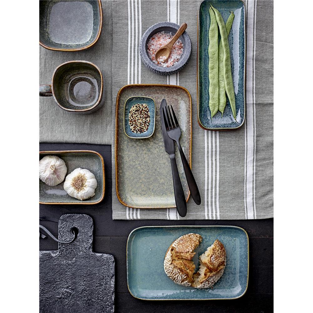 Bloomingville Aime Becher 2er Set 450 ml Grün Steingut Tasse Kaffeebecher Teetasse Trinkbecher