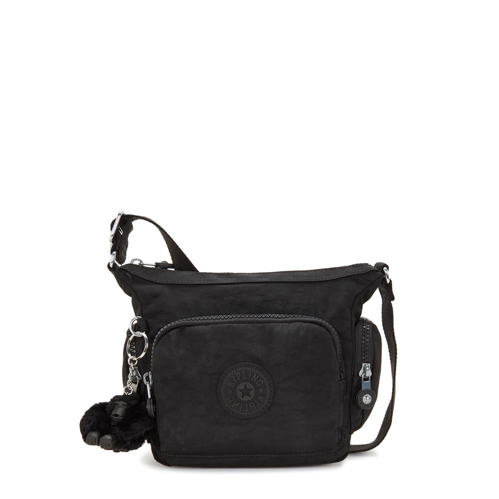 Kipling GABBIE MINI, Kleine Umhängetasche, Black Noir (schwarz), Schultertasche mit verstellbarem Riemen