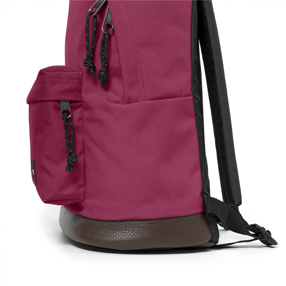 Eastpak WYOMING, Rucksack, Wine Burgundy (rot), 24L, mit Leder-Unterseite