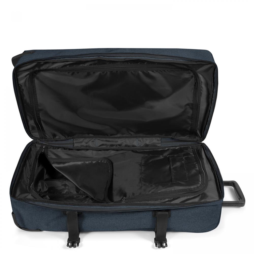 Eastpak TRANVERZ L, Großer Reisetrolley, Triple Denim (blau), 121L, Rollkoffer mit 2 Rädern und TSA-Schloss