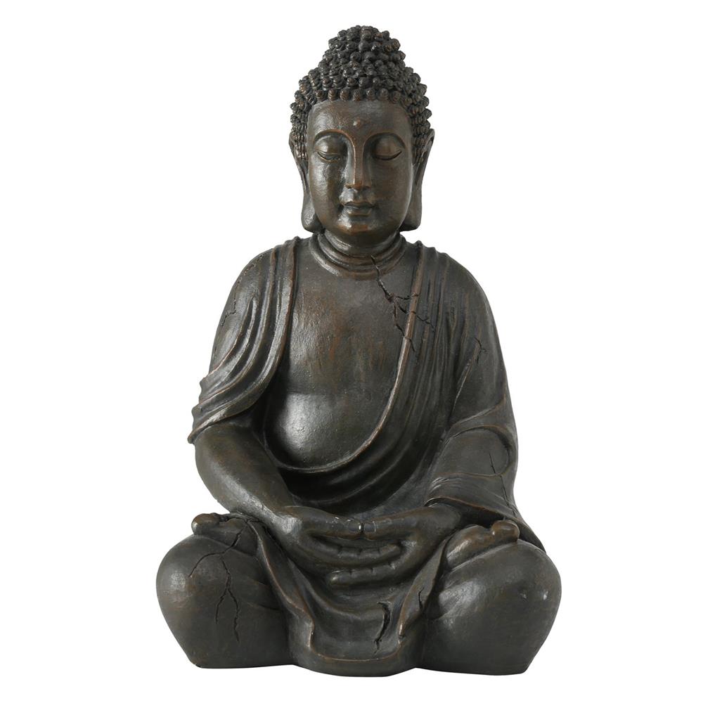 BOLTZE Figur Buddha Kunststoff Braun H50 cm Outdoor