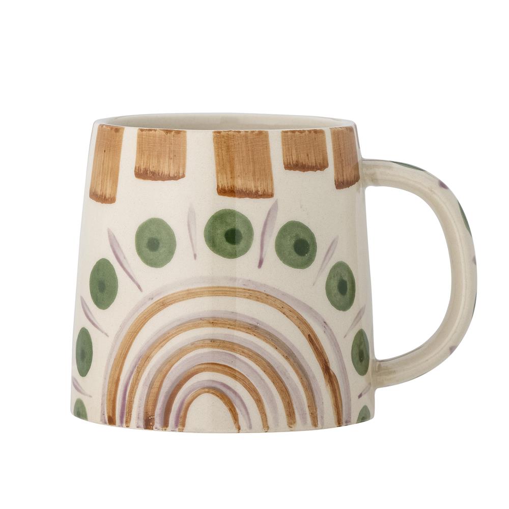 Bloomingville Shama Tasse in Grün/Braun, Steingut D14,5xH11 cm