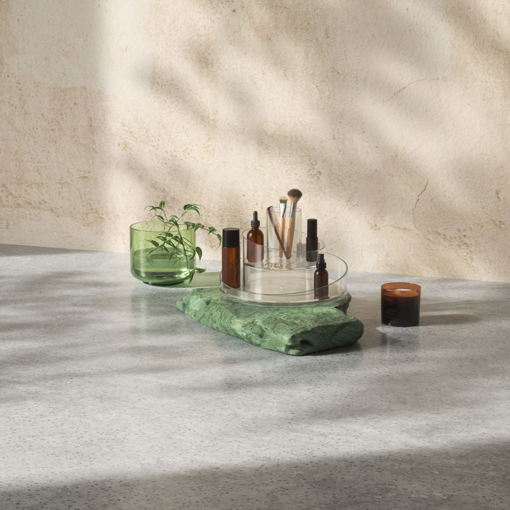 Umbra Cascada Kosmetik und Makeup Organizer mit integriertem Behälter 2-stufig und 36 Grad drehbar