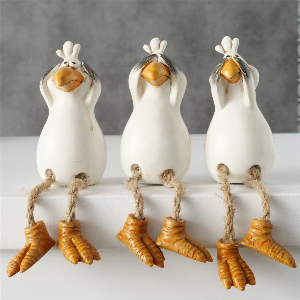 BOLTZE Dekofigur Kantenhocker Möwe Harrys 3er Set Maritimes Design